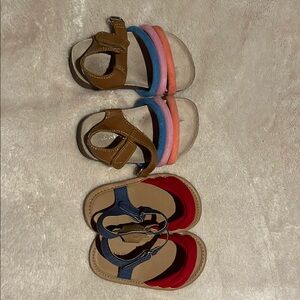 Old Navy Kids Sandals - Tan, Pink, Blue, and Red
